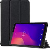 procase alcatel joy tab 2 tablet case - 8-inch 2020 release (model: 9032z), metroby t-mobile slim folio cover stand – black logo