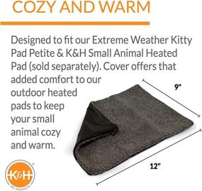 img 3 attached to 🐾 Deluxe Replacement Cover for Small Animal Heated Pad - Gray, 9" x 12" (Pad Sold Separately) by K&H Pet Products