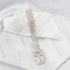 img 2 attached to SP Sophia Collection Glitterati Rhinestone Women's Accessories for Belts