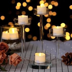 img 1 attached to 🕯️ 12PCS Battery Tea Lights with Timer Flickering Candles | 6hrs On 18hrs Off LED Candles Lights | 24 Hour Cycle Automatically Timed | Includes 100 PCS Decorative Fake Rose Petals - Warm White