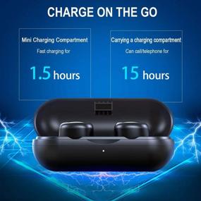 img 1 attached to 🎧 Беспроводные наушники MIZEPRO Bluetooth 5.0 True: звук HD стерео, 15 часов воспроизведения, TWS встроенный микрофон, гарнитура для бега - Подарочная коробка включена.