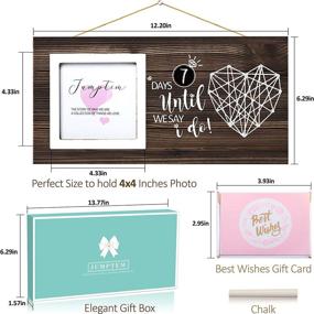 img 1 attached to 💍 Engagement Wedding Gifts - Wedding Countdown Calendar for Engaged Couples - Fiance Fiancee Gifts - Bride Gifts for Her - Romantic Picture Frames - Day Until We Say I do