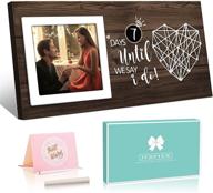 💍 engagement wedding gifts - wedding countdown calendar for engaged couples - fiance fiancee gifts - bride gifts for her - romantic picture frames - day until we say i do логотип