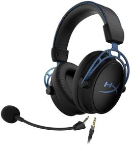 img 2 attached to HyperX Cloud Alpha S - The Ultimate PC Gaming Headset with 🎧 7.1 Surround Sound, Adjustable Bass, Dual Chamber Drivers, and Memory Foam in Blue.