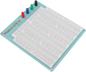 img 1 attached to 🔌 Makeronics 3220 Solderless Breadboard: Enhanced Tie-Points Experiment Plug-in Solution with Blue Aluminum Back Plate and Copper Contact Clips for Circuit/Arduino/Raspberry Pi