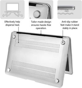 img 1 attached to Utryit Crystal Clear MacBook Air 13 Case (A1369 &amp; A1466, 2010-2017 Release) - Transparent Hard Case Cover with Keyboard Cover &amp; Screen Protector