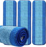 🧽 senowi 4-pack microfiber spray mop replacement heads, 18 inch - compatible with bona wet & dry mop, washable & reusable for wet/dry mops logo