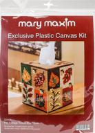 🍂 discover the spectacular mary maxim fall foliage plastic canvas tissue box kit, 5" – highest quality crafting experience! logo