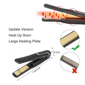 img 2 attached to 🔌 B-Qtech USB зарядное безшнурковое утюжок для волос - керамический турмалиновый утюжок с регулируемой температурой для путешествий