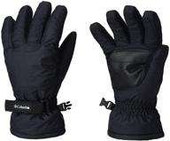 🧤 columbia men's black xm0750 010 gloves logo