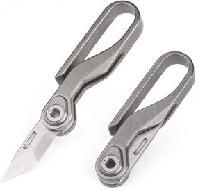 img 4 attached to Titanium Carabiner Knife - Ultimate EDC Suspension Hook, Belt, Key Hook, Clip & Pocket Knife combo