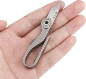 img 1 attached to Titanium Carabiner Knife - Ultimate EDC Suspension Hook, Belt, Key Hook, Clip & Pocket Knife combo