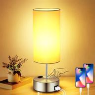 💡 touch control table lamp with 3-way dimmable led bulb, usb ports, and power outlet логотип