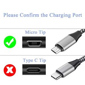 img 3 attached to 🔌 2-Pack 6.6Ft Micro Charging Cable Cord Replacement for Samsung Galaxy Tab A 10.1(2016)/8.0/7.0/9.7, Tab S/S2, Tab E/4/3 SM-T290/550/580/387/350/800, Galaxy J7/J8/S7/S6 Charger Cables (6.6 Ft)