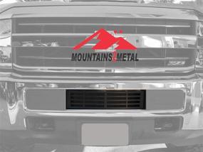 img 1 attached to 🚘 Stainless Steel Powder Coated Black Bumper Grille Insert for Chevy Silverado 2500 3500 HD M2M #400-10-1 (2015-2019)