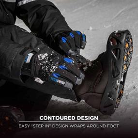 img 1 attached to 👣 Ergodyne TREX 6304 Step In Ice Traction Cleat - X-Large, Black, with 12 Carbon Steel Spike Grips