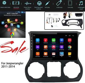 img 1 attached to 🚗 10.2" Stereo GPS Navigation Car Radio - Android 9.1 Compatible, Jeep Wrangler 2011-2014, Bluetooth, Audio Video