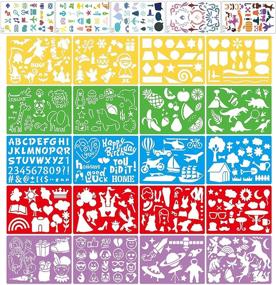 img 3 attached to 🎉 Acoavo Stencil Drawing Stencils: Perfect for Birthday Celebrations!