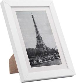 img 2 attached to 🖼️ 5x7 Inch Picture Frame 10 Pack Set: Wall and Tabletop Display, White Frame with Real Glass, Includes 4x6 Inch Mat - Premium Quality!