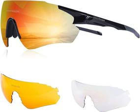 img 4 attached to Protection Sunglasses，Sport Sunglasses Lightweight Security