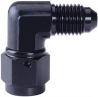 🔩 sykrss an-4 black 90 degree flare bulkhead fitting adapter: high-quality anodized aluminum construction logo