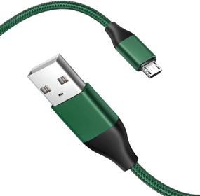 img 4 attached to 🎮 TPLTECH PS4 Controller Charging Cable, [2PACK-15Ft] Micro USB 2.0 Nylon Braided Fast Charger Cord, High Speed Data Sync & Charge Cable for Playstation 4, Xbox One S/X Controller, Android Phone - Green