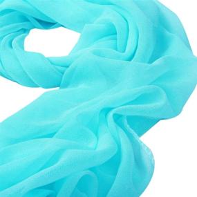 img 1 attached to Chic Sheer Chiffon Scarf: The Perfect Wrapping Accessory for Elegance