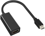 🔌 адаптер deorna mini displayport к hdmi: конвертер thunderbolt для macbook, microsoft surface, монитора, проектора - 1 шт., черный логотип