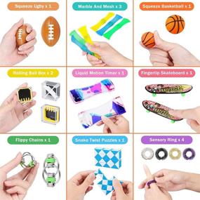 img 1 attached to 🧩 JEMSHE Fidget Set Toys for Adults with Anxiety, Classroom Anti-Stress Tools