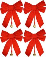 large velvet christmas bows metal gift wrapping supplies logo