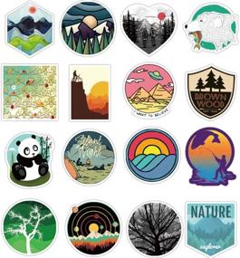 img 3 attached to Outdoor Adventure Stickers Pack - 50 Pcs Wilderness Nature Stickers for Travel, Camping, Hiking, and Backpacking - Vinyl Decals for Luggage, Laptop, Car Bumper, Helmet, and Water Bottle