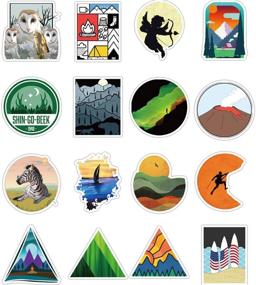 img 2 attached to Outdoor Adventure Stickers Pack - 50 Pcs Wilderness Nature Stickers for Travel, Camping, Hiking, and Backpacking - Vinyl Decals for Luggage, Laptop, Car Bumper, Helmet, and Water Bottle