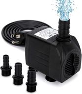 growneer 550gph submersible pump - ultra quiet fountain water pump, 30w, 2000l/h, with 7.2ft high lift - ideal for aquarium, fish tank, pond, hydroponics, statuary - includes 3 nozzles логотип