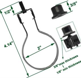 img 1 attached to 💡 Clip-on Lampshade Adapter with Lamp Shade Light Bulb Clip, Finial, and Lampshade Levellers - 2PCS/Pack (Black Color)