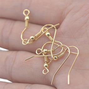 img 2 attached to 🐠 Kbraveo 900Pack Hypo-allergenic Fish Earring Hooks: Gold Bronze, Silver Plated for DIY Jewelry Findings