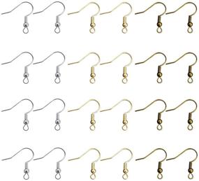 img 4 attached to 🐠 Kbraveo 900Pack Hypo-allergenic Fish Earring Hooks: Gold Bronze, Silver Plated for DIY Jewelry Findings