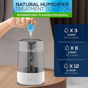 img 2 attached to Humidifier Drops - Natural Food Grade Concentrate, Formula to Prevent Slimy Buildup, Reduce Scaling - Clean & Deodorize Water in All Humidifier Models, 100+ Day Supply, Made in USA