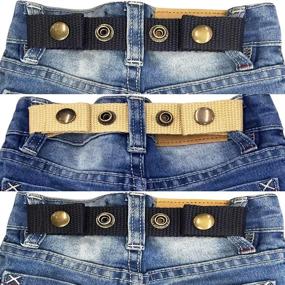 img 4 attached to Sister's Choice: 3-Pack Adjustable Snap 👖 Belt for Baby/Toddler Boy & Girl Pants