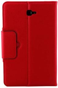 img 3 attached to 🔴 Binguowang Keyboard Case for Samsung Galaxy Tab A 9.7' - Red, Folio PU Leather Stand Cover with Detachable Wireless Keyboard