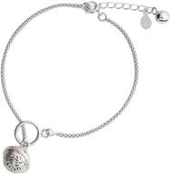 🔔 helen de lete vintage style sterling silver anklet with melodious tinkle bell accent – simple yet fashionable logo