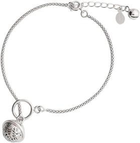 img 4 attached to 🔔 Helen de Lete Vintage Style Sterling Silver Anklet with Melodious Tinkle Bell Accent – Simple yet Fashionable