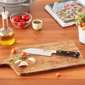 img 1 attached to 🔪Zwilling J.A. Henckels Professional S Китайский поварской нож Santoku 5 дюймов - Лезвие из высококачественной нержавеющей стали в элегантном черном исполнении