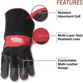 img 3 attached to 🧤 Lincoln Electric Premium Leather MIG Stick Welding Gloves - Heat Resistant & Durable, Size Large (K2980-L)