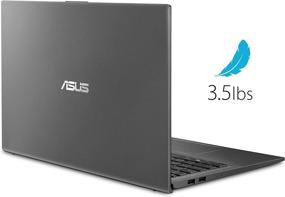 img 2 attached to 💻 ASUS VivoBook 15 Thin and Light Laptop, 15.6” FHD Display, Intel Core i3-1005G1 CPU, 8GB RAM, 128GB SSD, Backlit Keyboard, Fingerprint, Windows 10 Home in S Mode, Slate Gray, F512JA-AS34