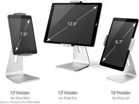 img 1 attached to 📱 Viozon iPad Pro Stand: 360° Rotatable Tablet Stand for 7-13 inch iPads, Surface, and More – Silver General