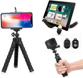 img 3 attached to 📱 Portable NN Phone Tripod Holder with Remote for Smartphone and Go Pro – Hands-Free Selfie Stick Cell Phone Mount for Live Streaming and Stand Clip