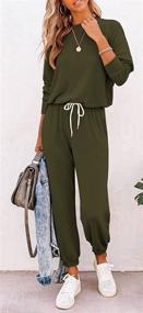 img 2 attached to 👚 ETCYY Women's Two Piece Sweatsuit Set: Stylish Lounge & Workout Pajamas Tracksuit