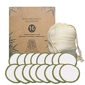 img 2 attached to 🌿 Reusable Makeup Remover Pads: 16 Pack Cotton Rounds for Gentle and Effective Makeup Removal - Bamboo Cotton Pads, Washable & Eco-Friendly