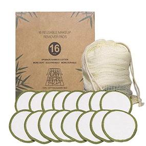 img 3 attached to 🌿 Reusable Makeup Remover Pads: 16 Pack Cotton Rounds for Gentle and Effective Makeup Removal - Bamboo Cotton Pads, Washable & Eco-Friendly