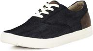 burnetie mens black denim sneaker logo